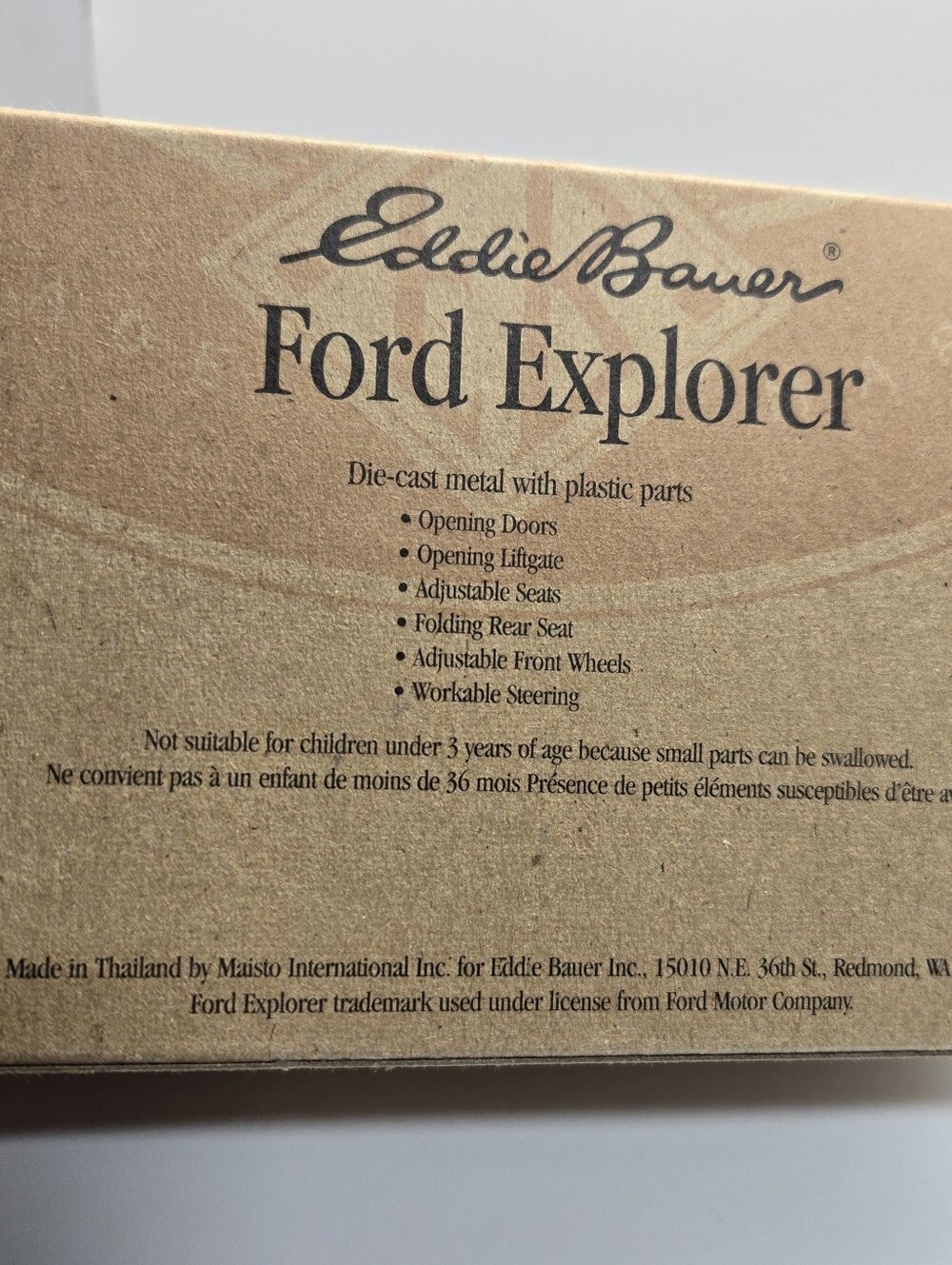 Vintage Maisto 1:24 Scale 1991/1992 Ford Explorer Eddie Bauer Car Still In Box - Picture 10 of 11
